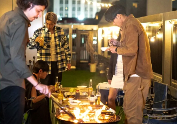 옥상 정원에서 BBQ ♪